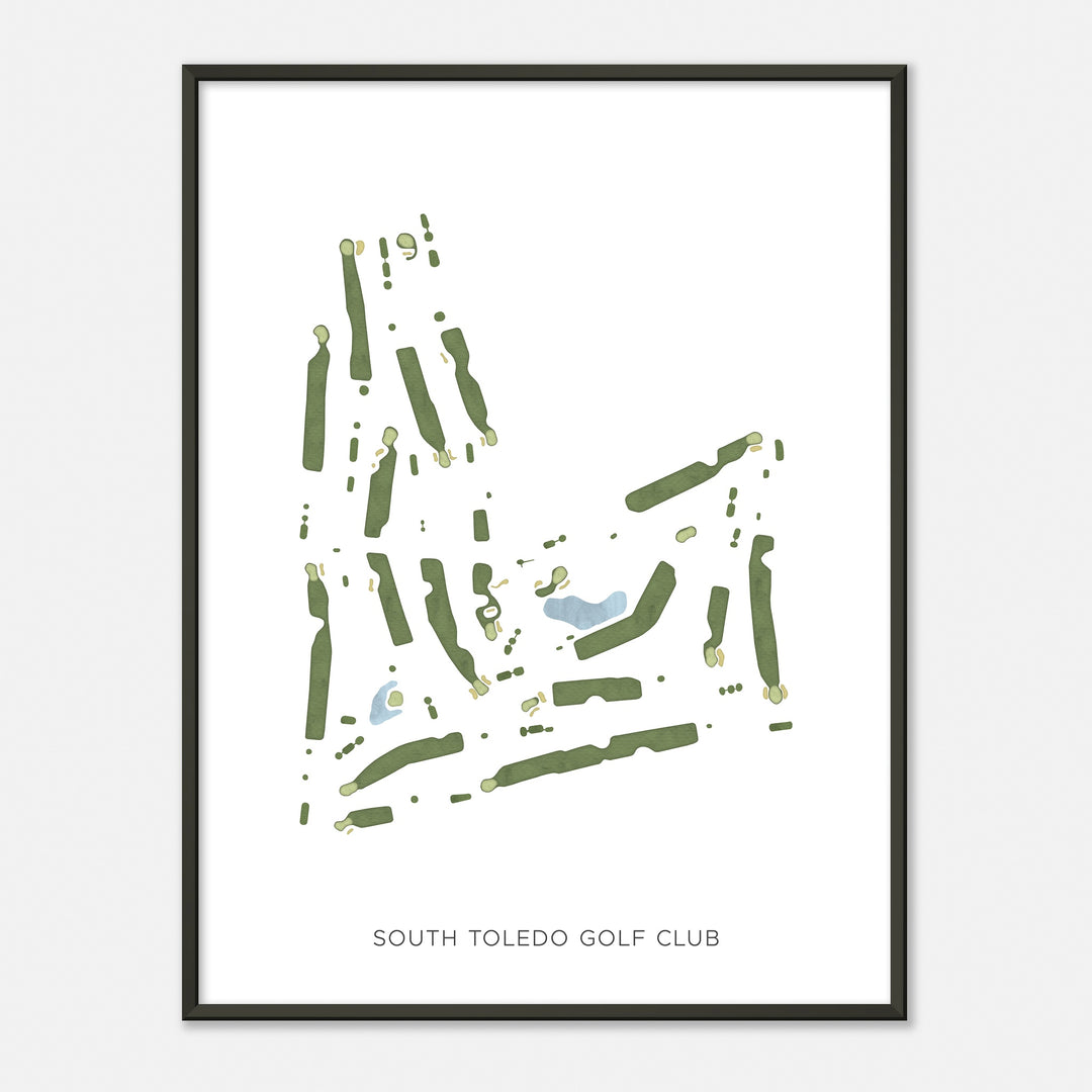 Print of South Toledo Golf Club Modern Map