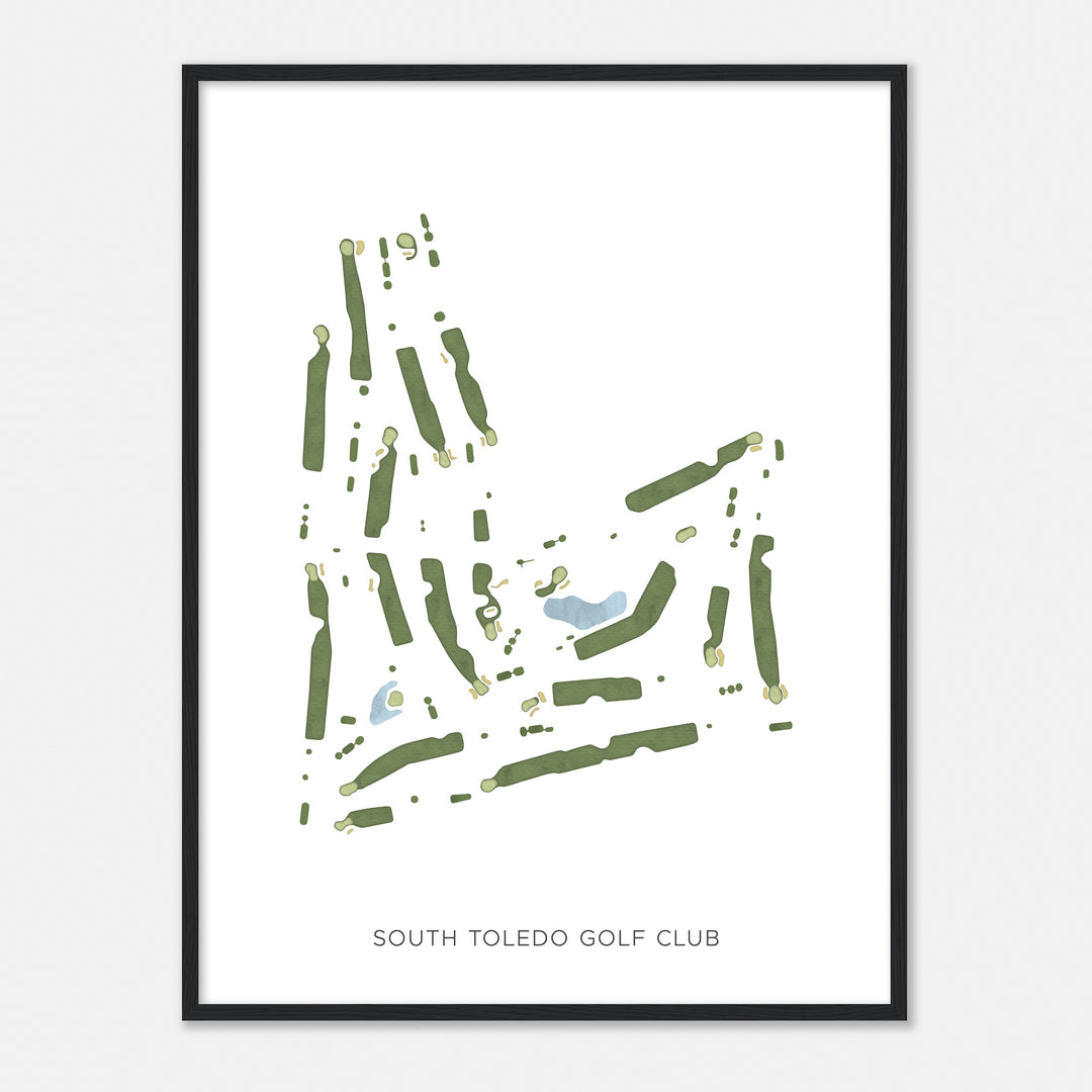 Print of South Toledo Golf Club Modern Map
