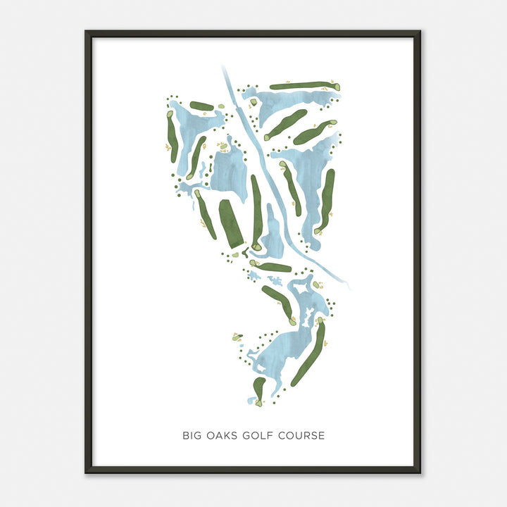 Print of Big Oaks Golf Course Modern Map
