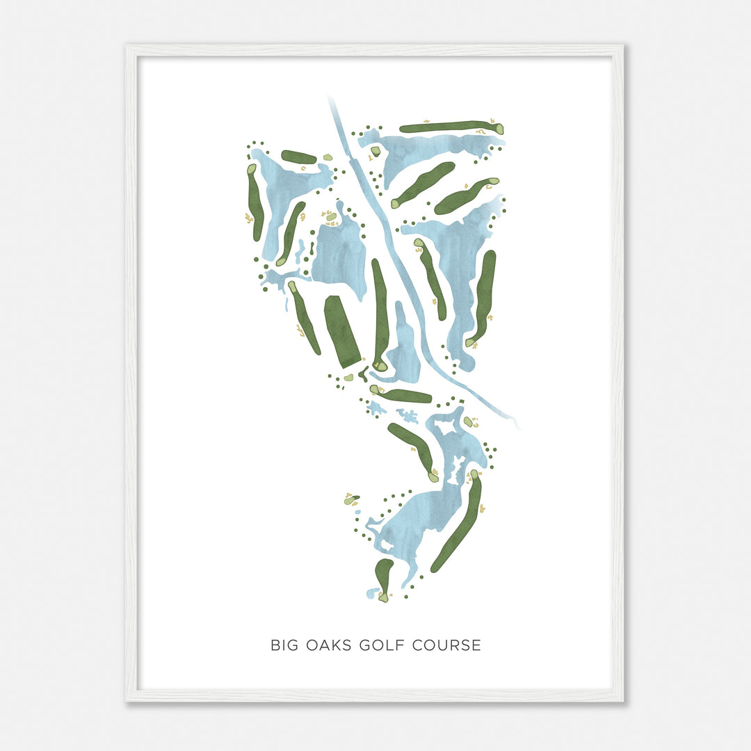 Print of Big Oaks Golf Course Modern Map