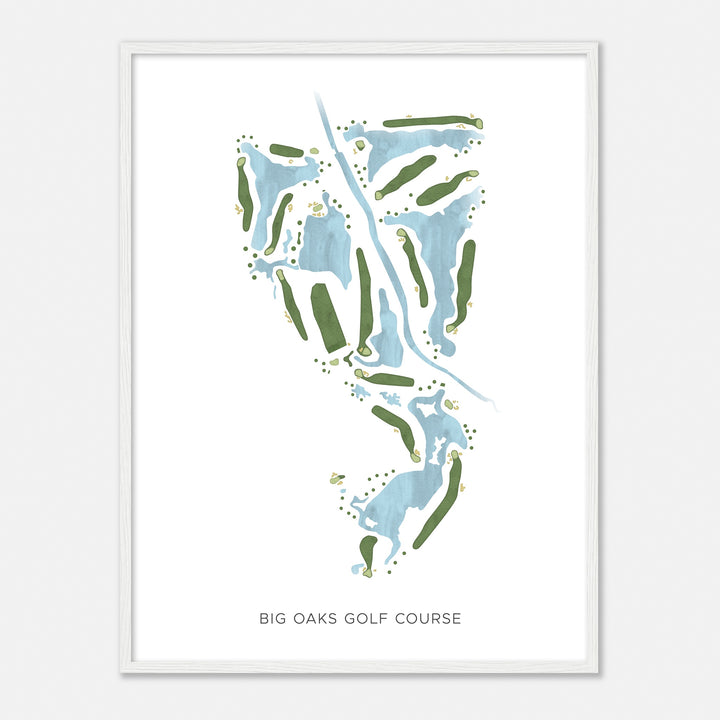 Print of Big Oaks Golf Course Modern Map