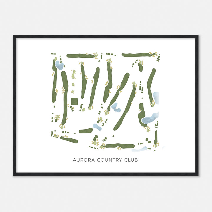 Print of Aurora Country Club Modern Map