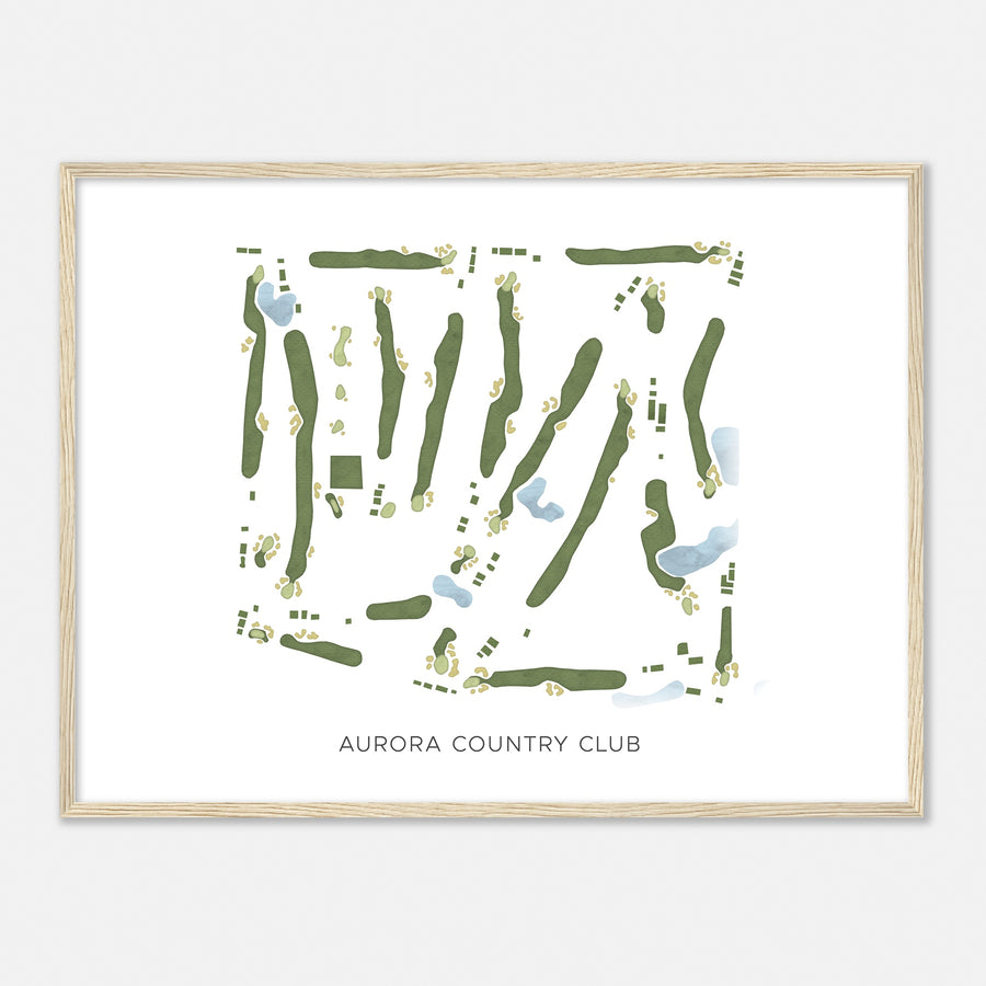 Print of Aurora Country Club Modern Map