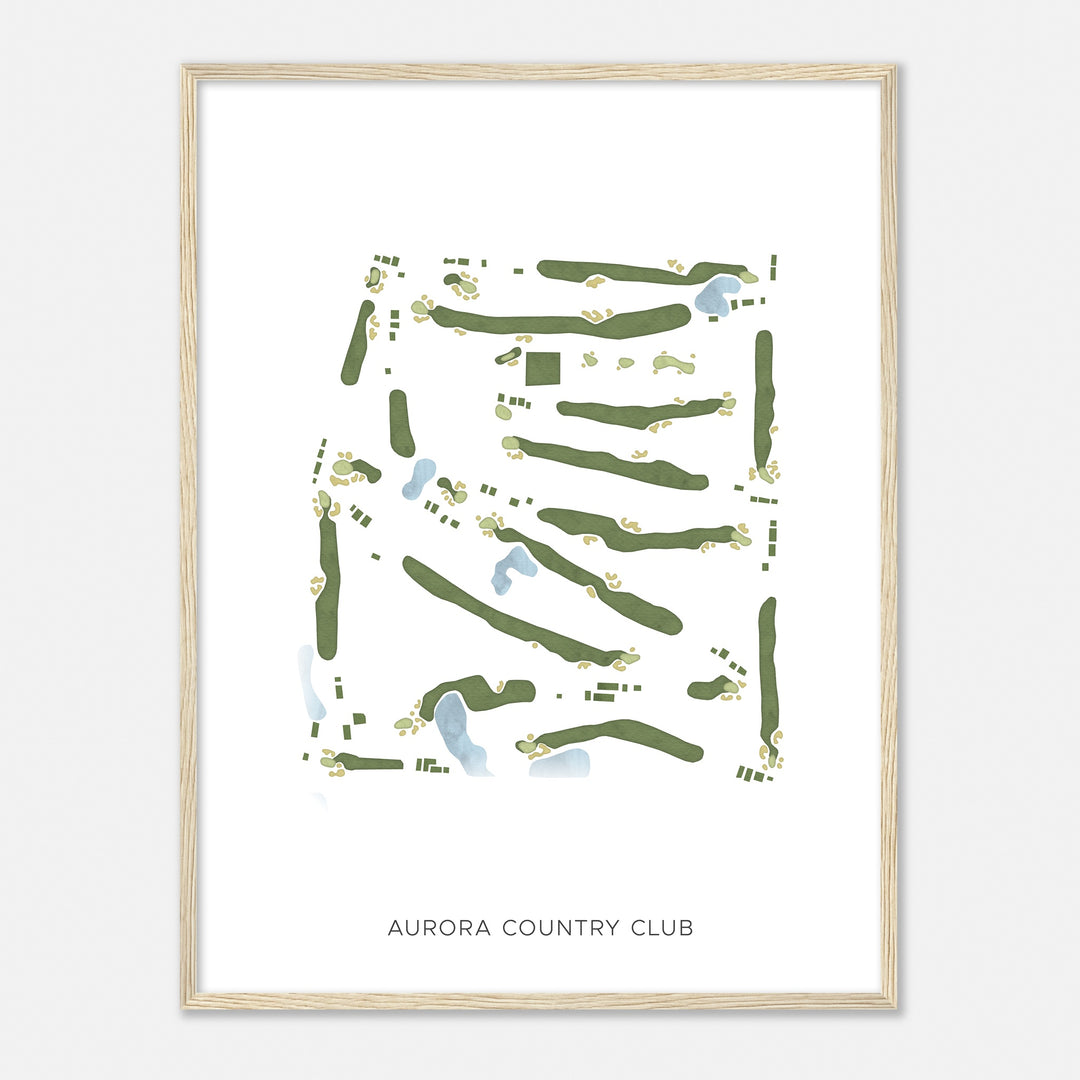 Print of Aurora Country Club Modern Map