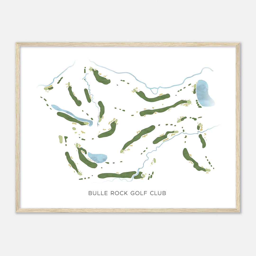 Print of Bulle Rock Golf Club Modern Map