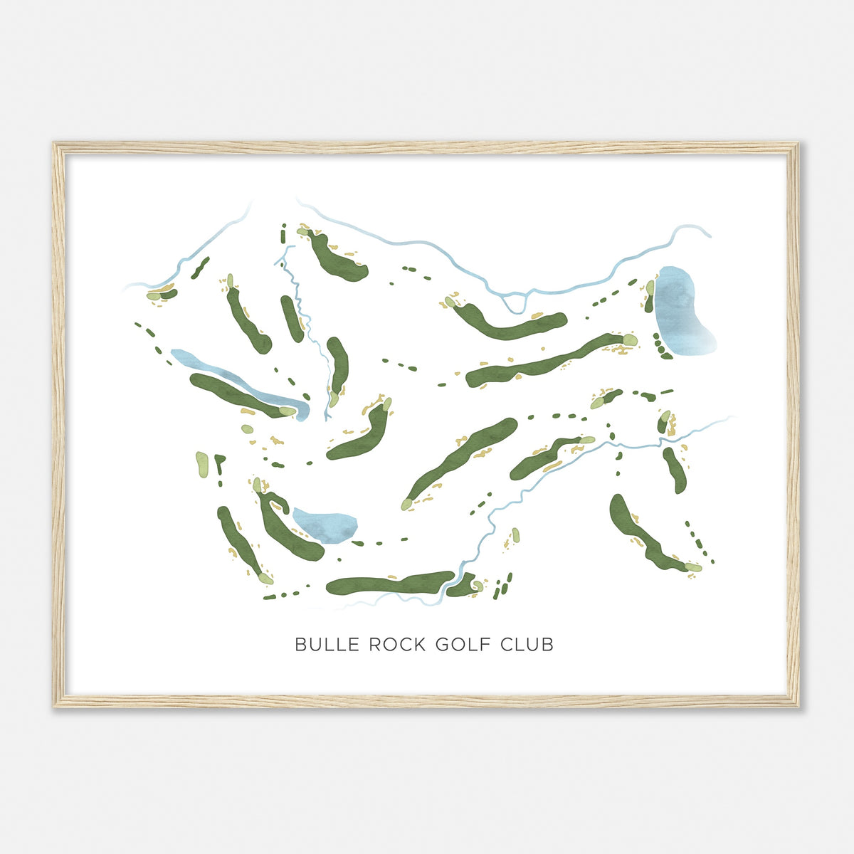 Print of Bulle Rock Golf Club Modern Map