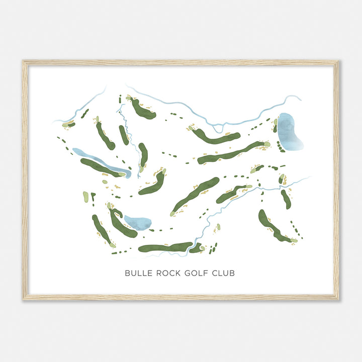 Print of Bulle Rock Golf Club Modern Map