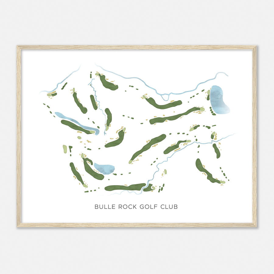 Print of Bulle Rock Golf Club Modern Map