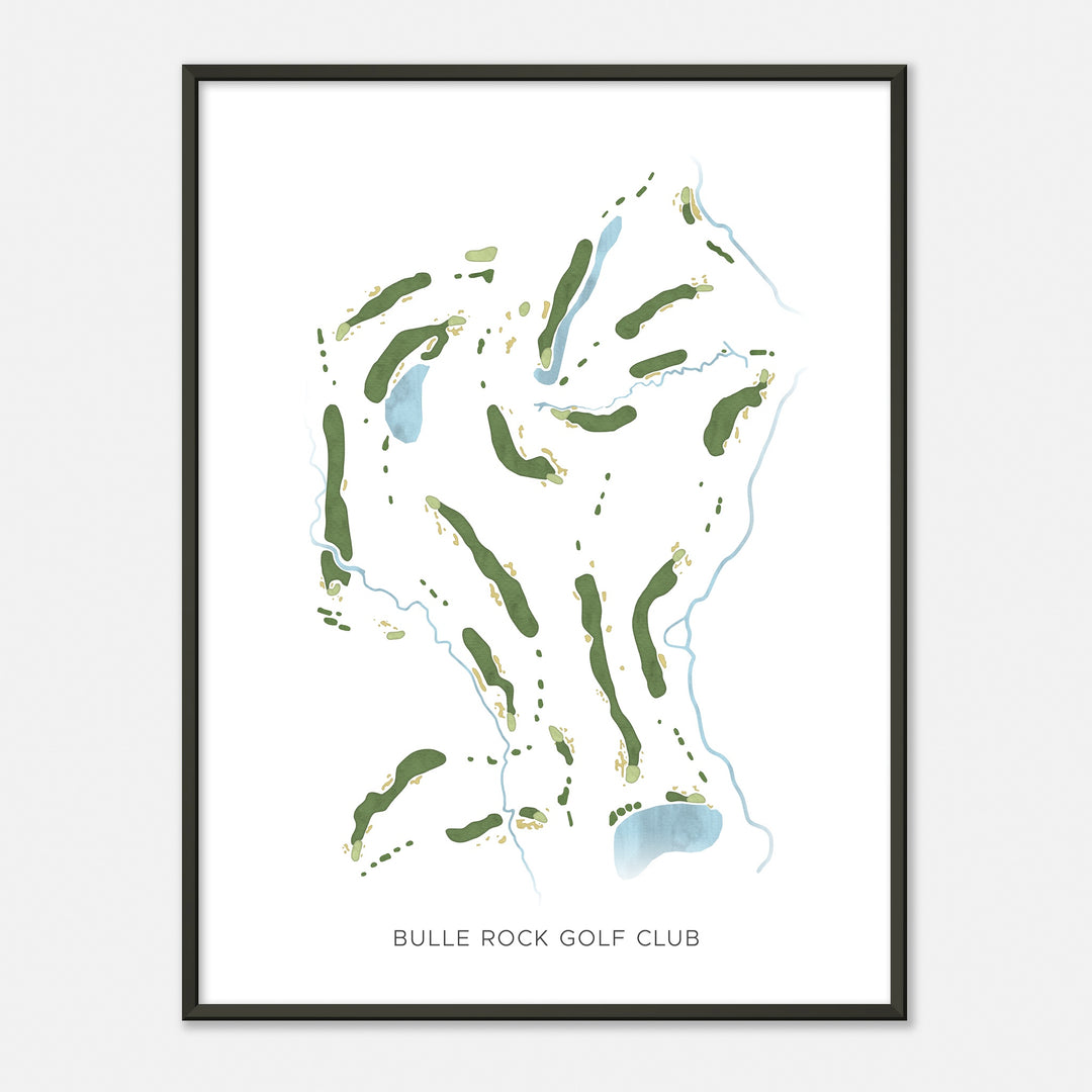 Print of Bulle Rock Golf Club Modern Map