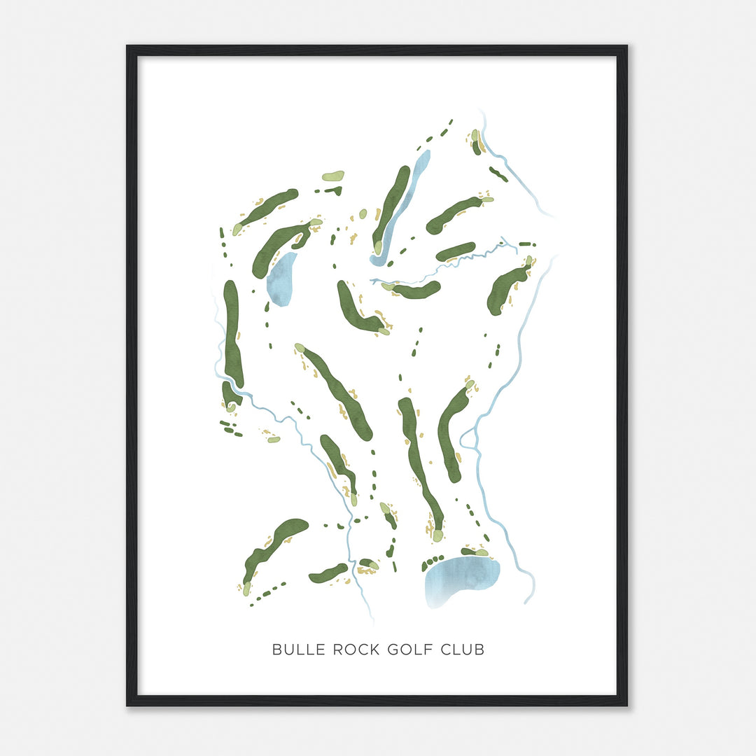 Print of Bulle Rock Golf Club Modern Map