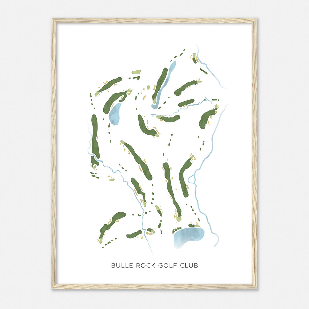 Print of Bulle Rock Golf Club Modern Map