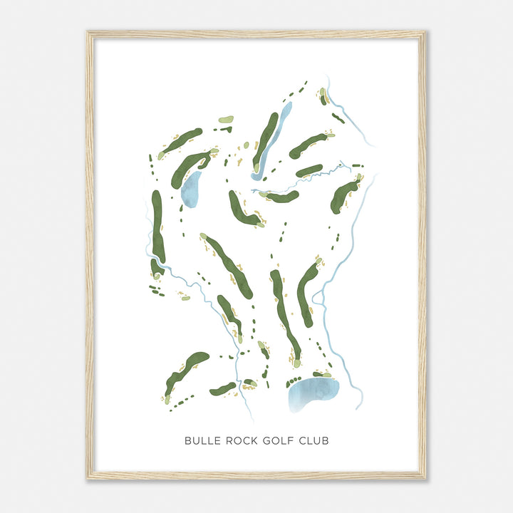 Print of Bulle Rock Golf Club Modern Map