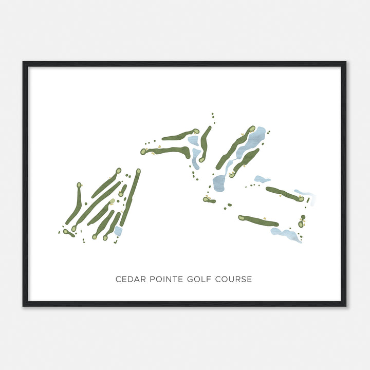 Print of Cedar Pointe Golf Course Modern Map