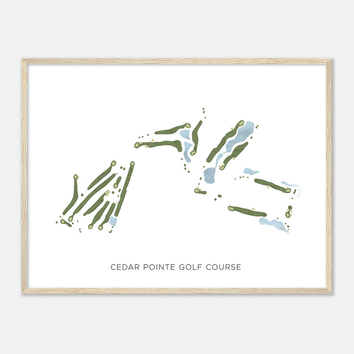 Print of Cedar Pointe Golf Course Modern Map