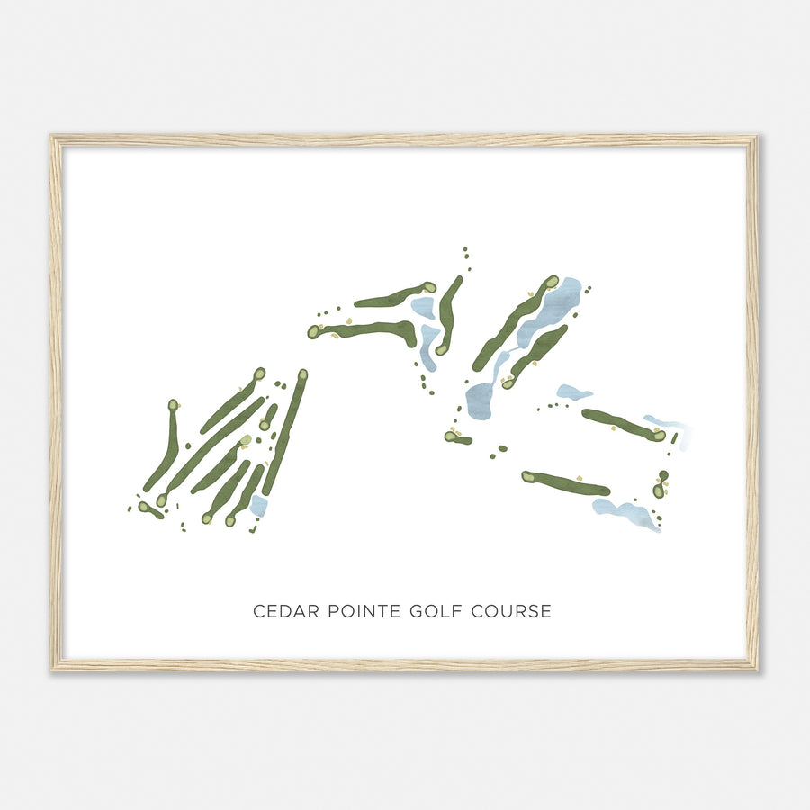 Print of Cedar Pointe Golf Course Modern Map