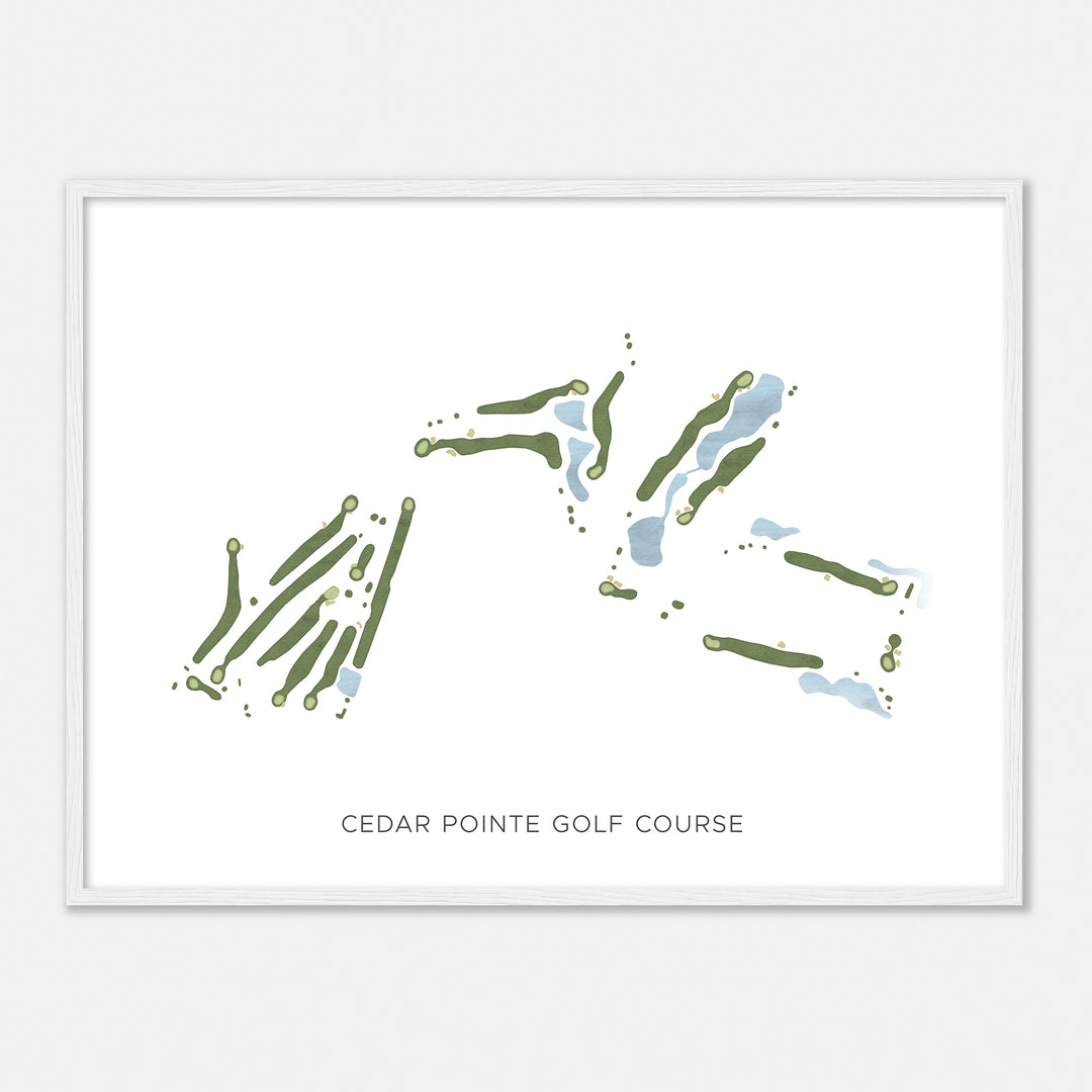 Print of Cedar Pointe Golf Course Modern Map