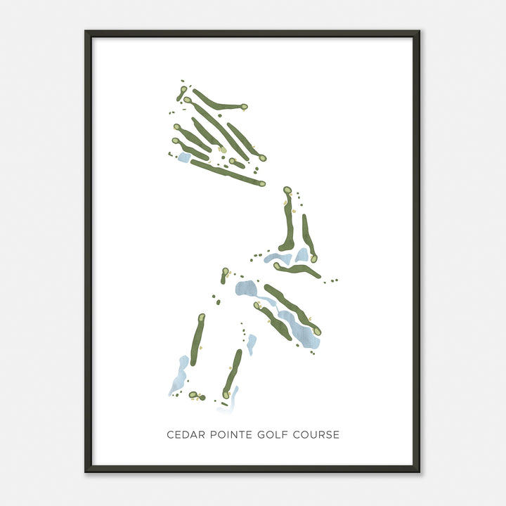 Print of Cedar Pointe Golf Course Modern Map