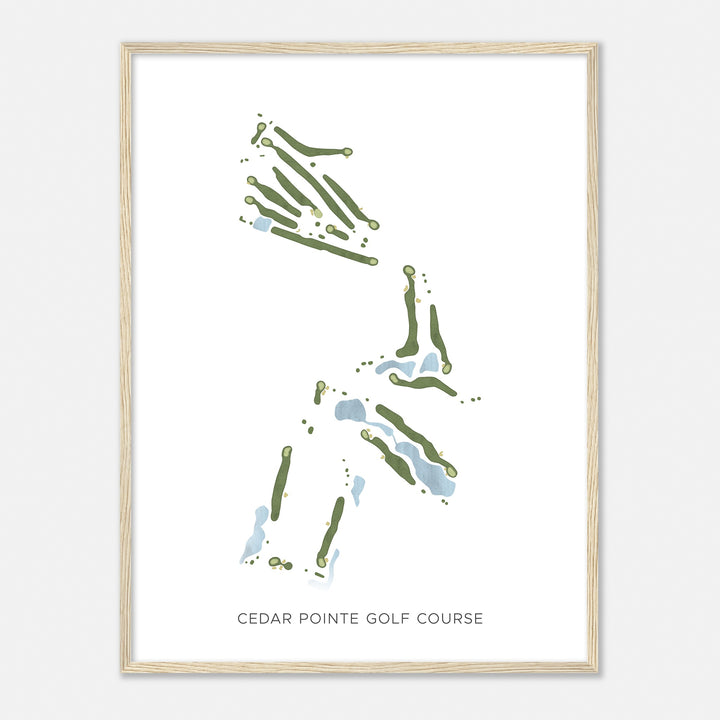 Print of Cedar Pointe Golf Course Modern Map