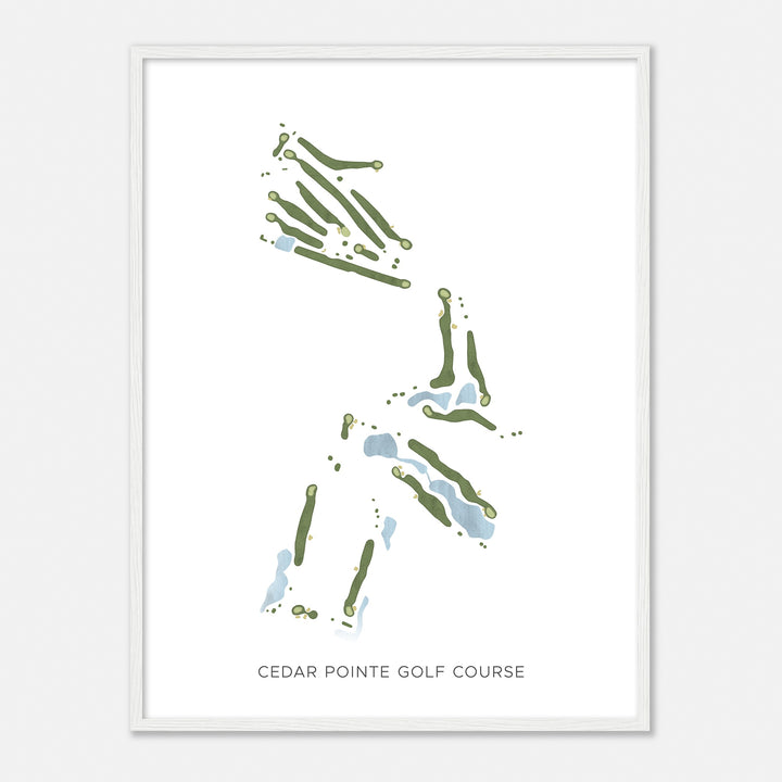 Print of Cedar Pointe Golf Course Modern Map