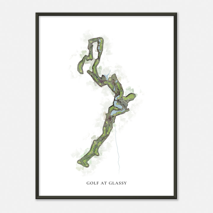 Print of Golf At Glassy Classic Map