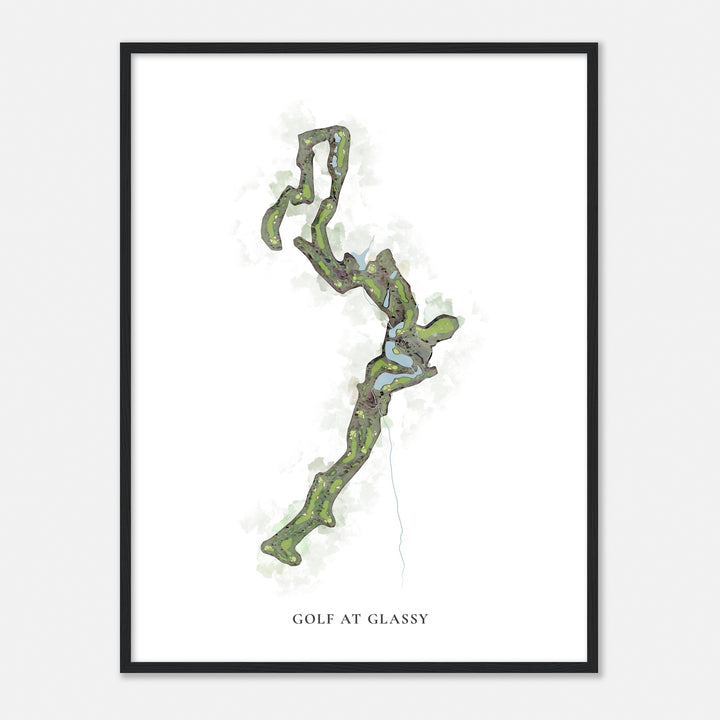 Print of Golf At Glassy Classic Map