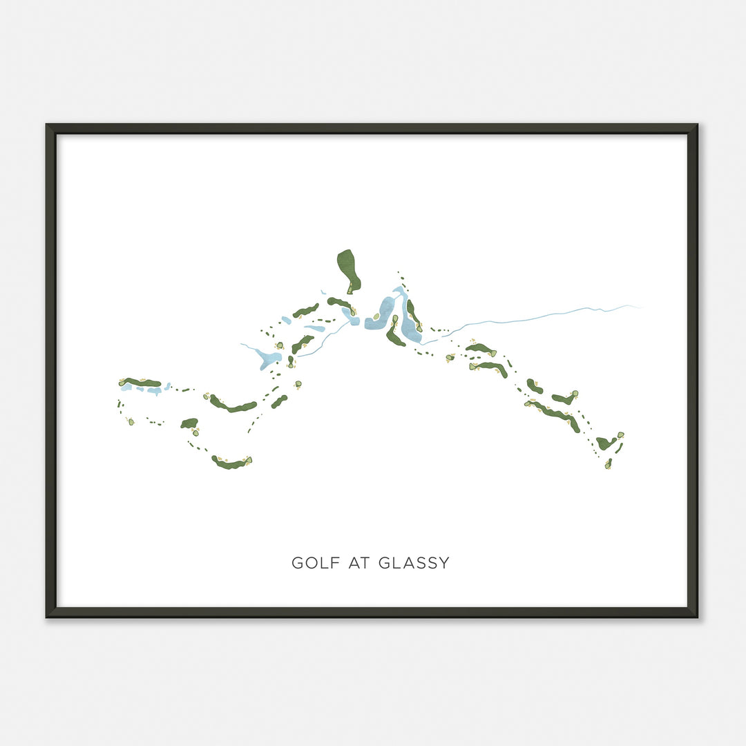 Print of Golf At Glassy Modern Map