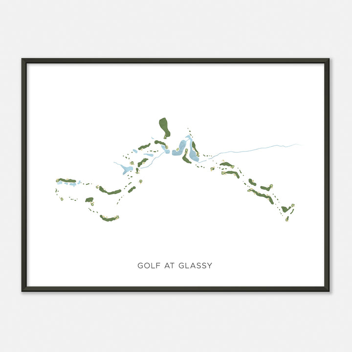 Print of Golf At Glassy Modern Map