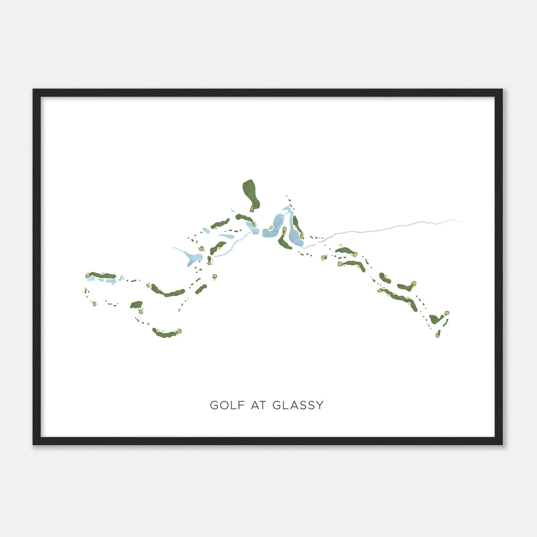 Print of Golf At Glassy Modern Map