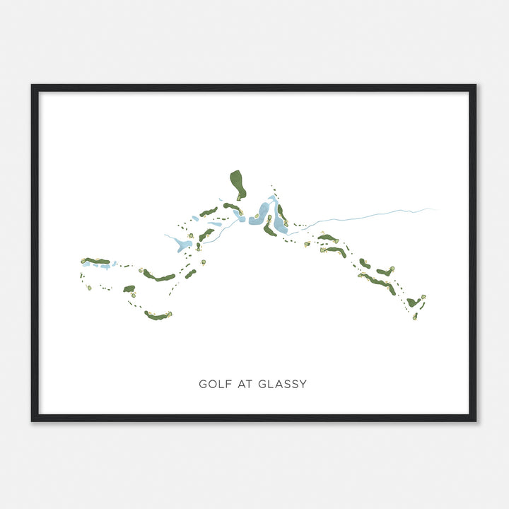 Print of Golf At Glassy Modern Map
