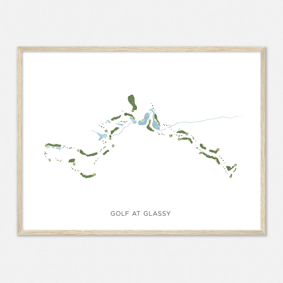 Print of Golf At Glassy Modern Map