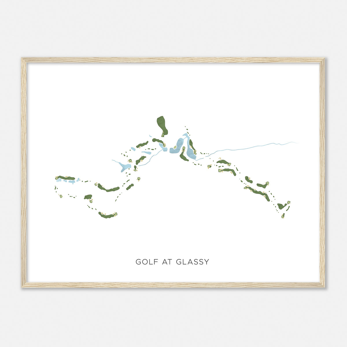 Print of Golf At Glassy Modern Map