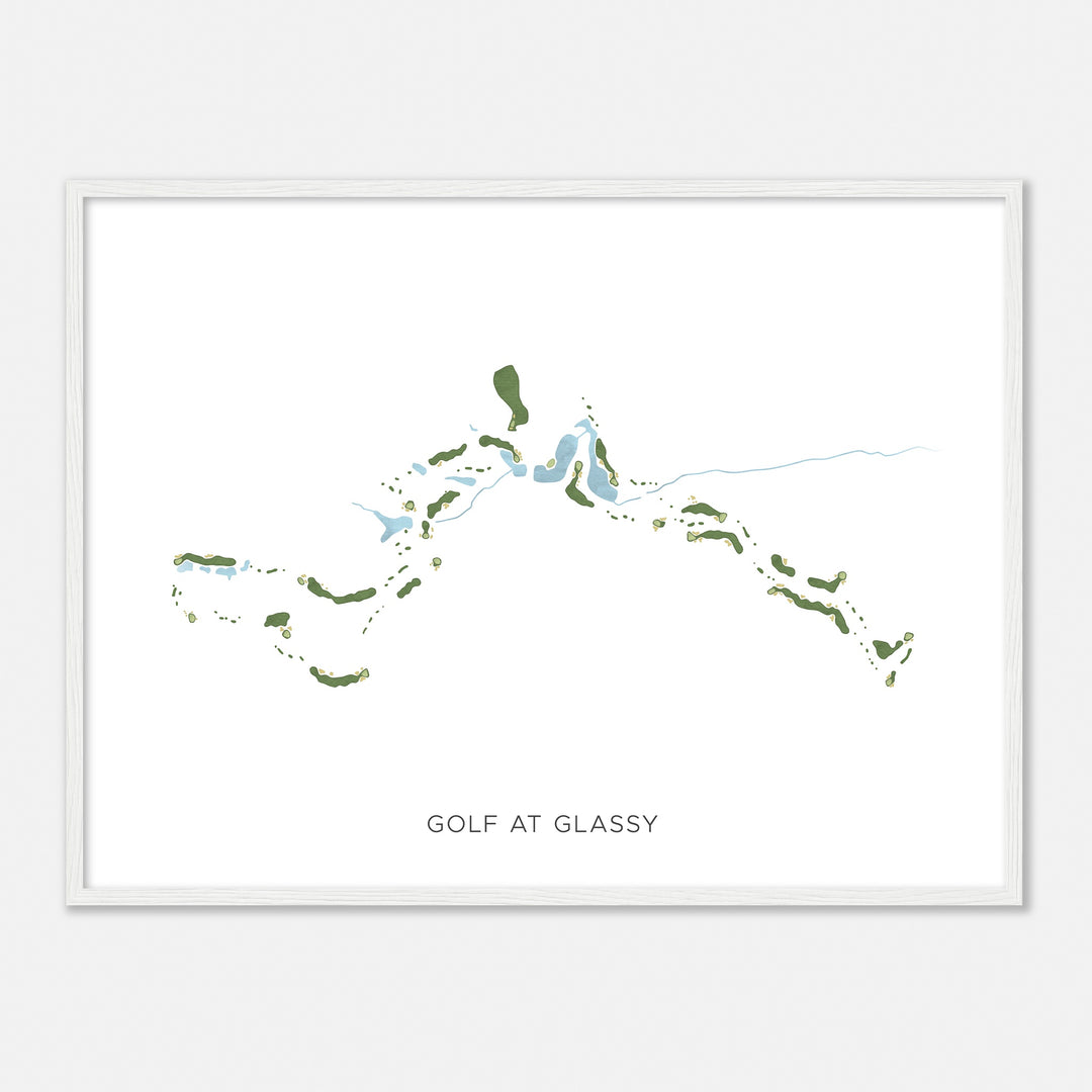 Print of Golf At Glassy Modern Map