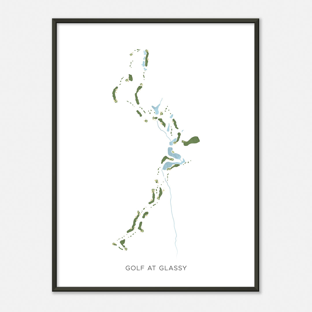 Print of Golf At Glassy Modern Map