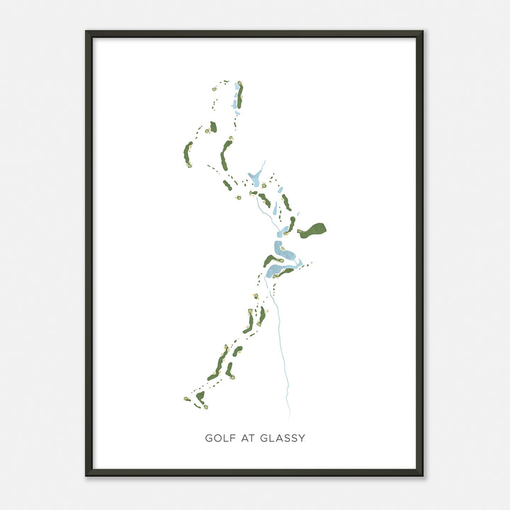 Print of Golf At Glassy Modern Map