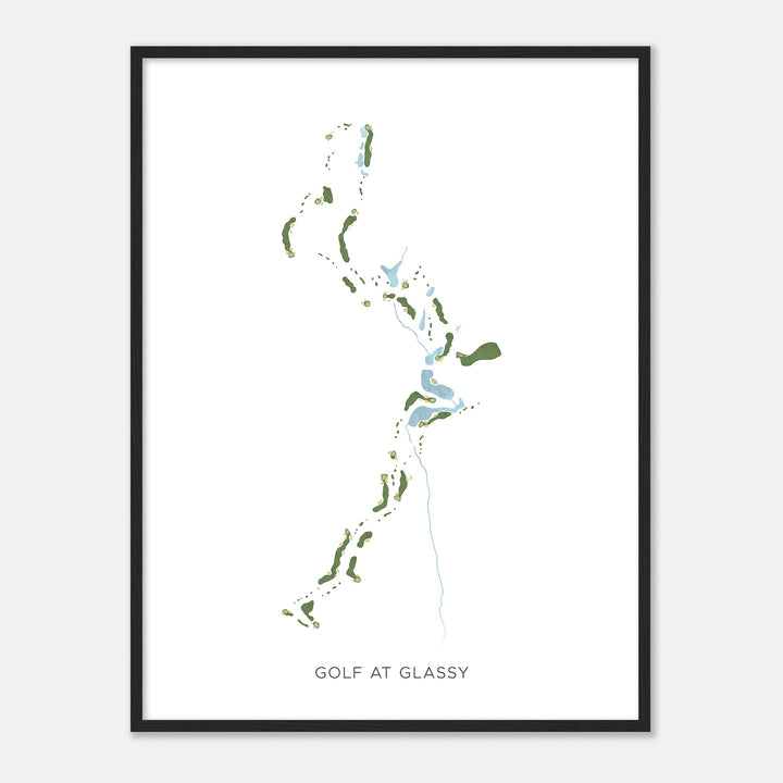 Print of Golf At Glassy Modern Map
