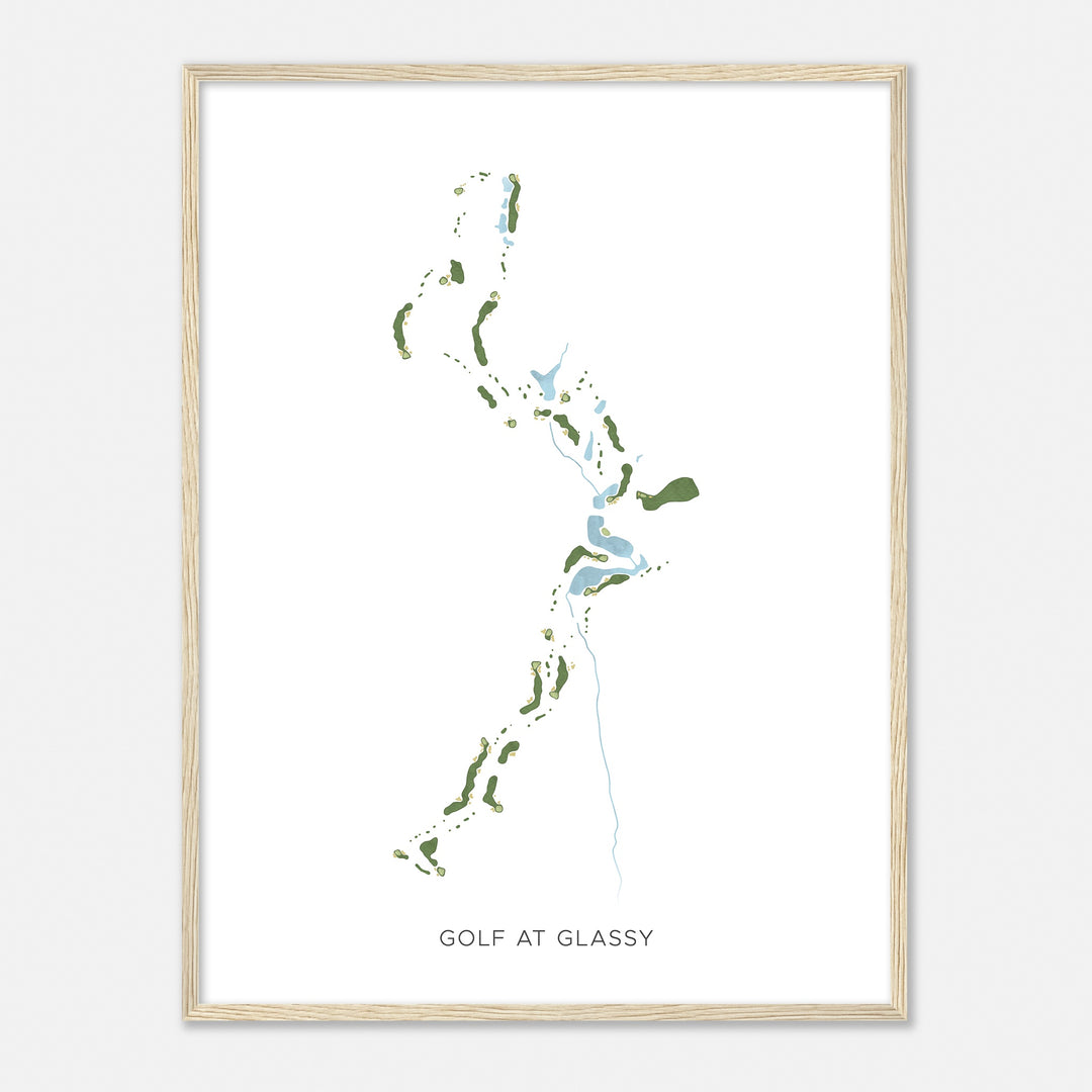 Print of Golf At Glassy Modern Map