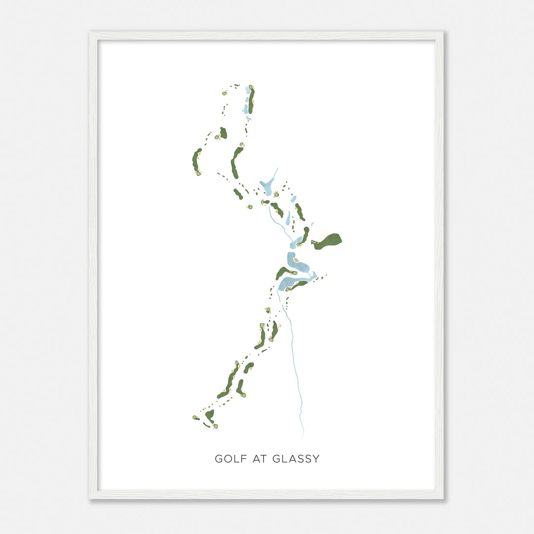 Print of Golf At Glassy Modern Map