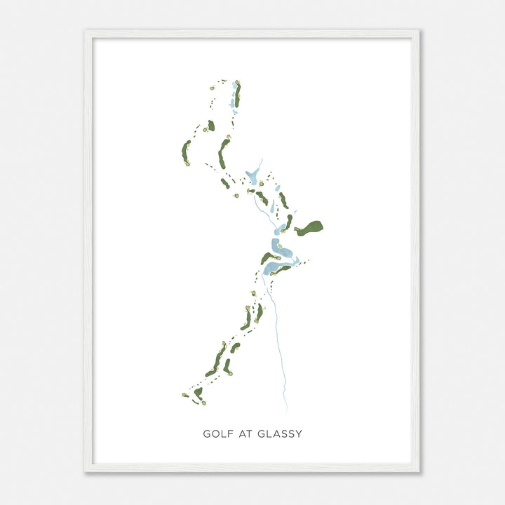 Print of Golf At Glassy Modern Map