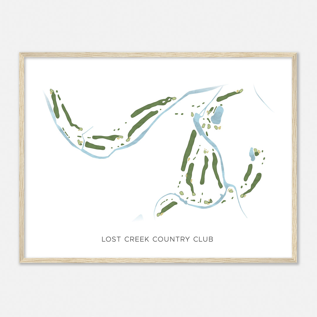 Print of Lost Creek Country Club Modern Map