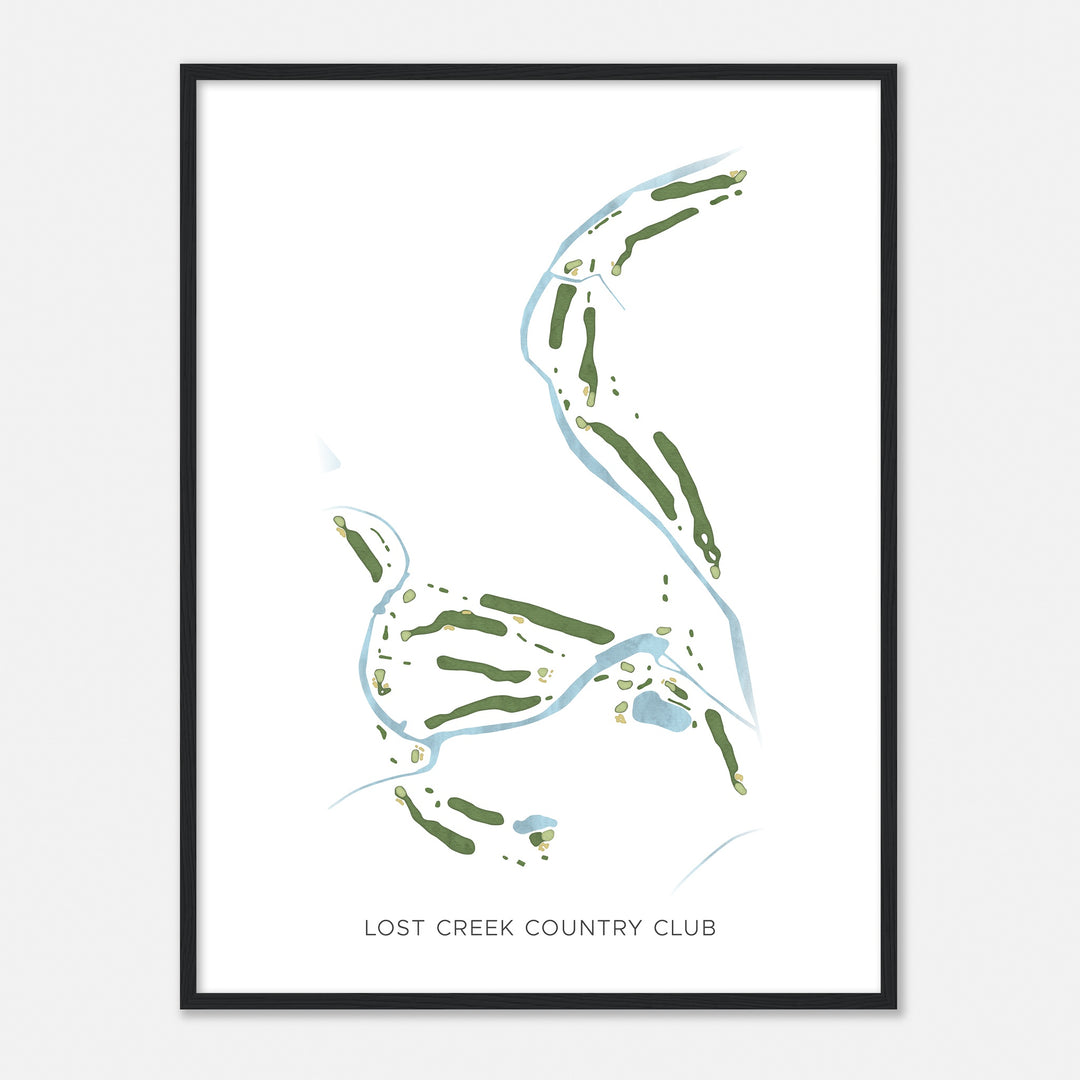 Print of Lost Creek Country Club Modern Map