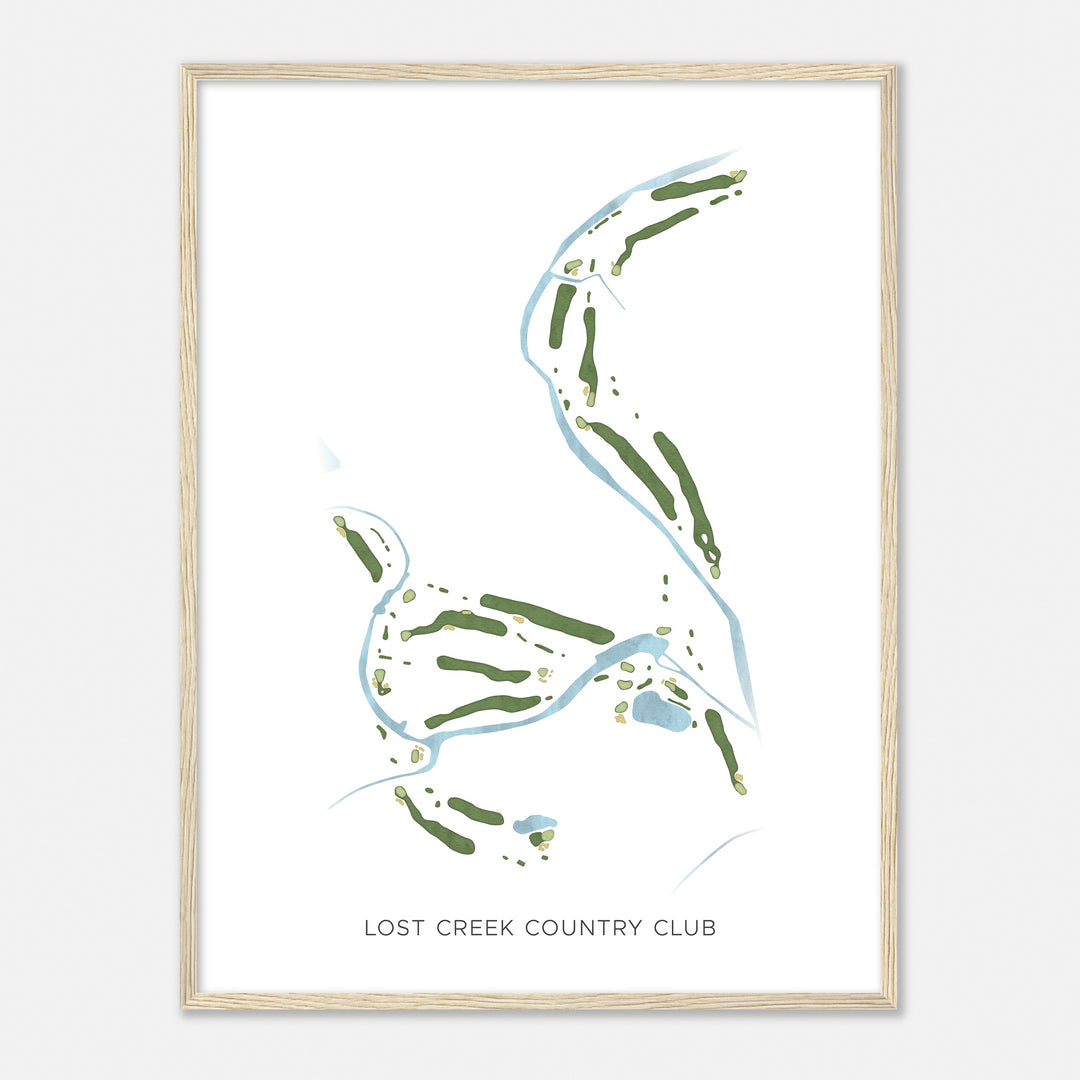 Print of Lost Creek Country Club Modern Map