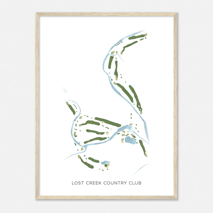 Print of Lost Creek Country Club Modern Map