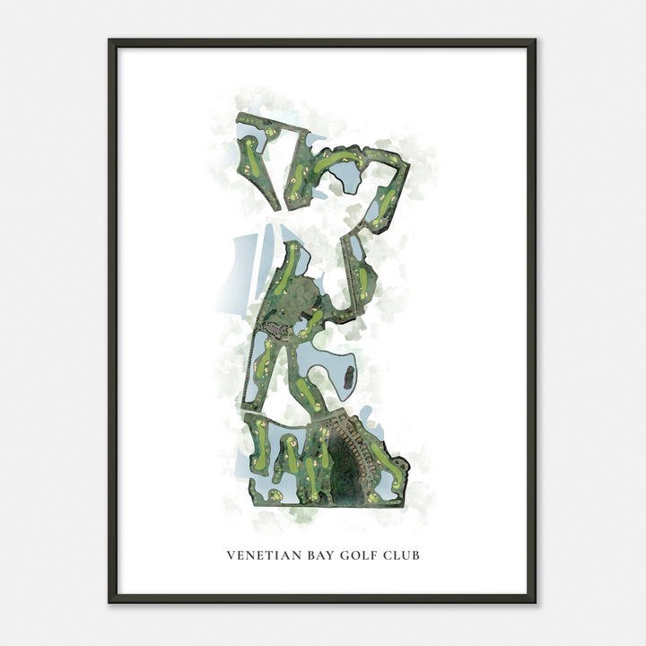 Print of Venetian Bay Golf Club Classic Map