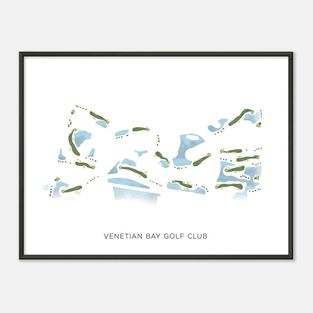 Print of Venetian Bay Golf Club Modern Map