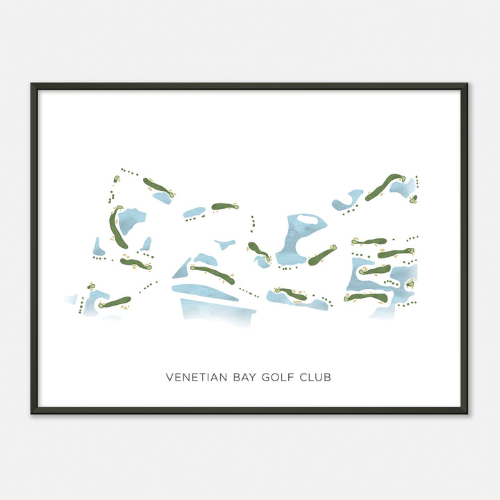 Print of Venetian Bay Golf Club Modern Map