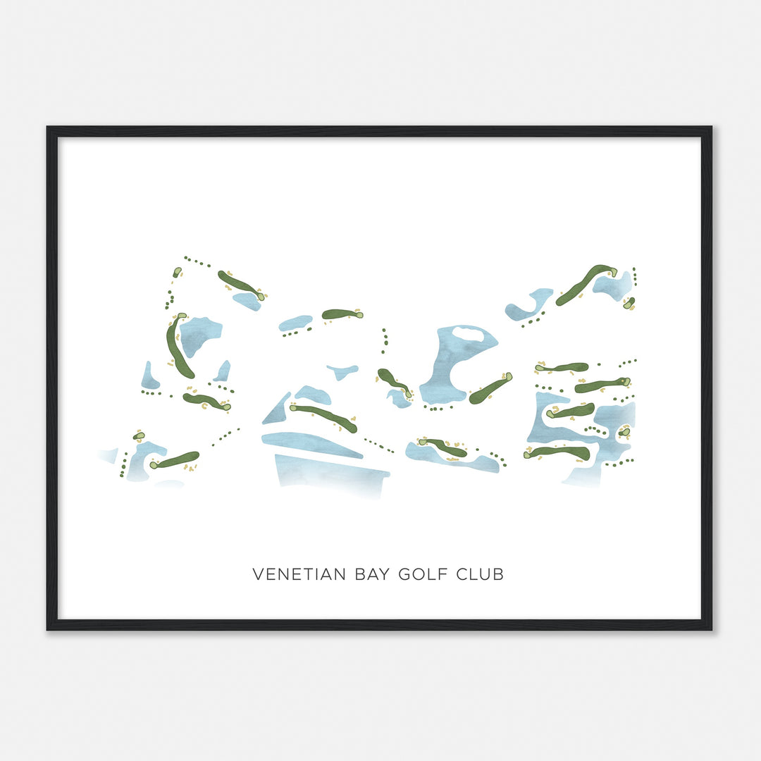 Print of Venetian Bay Golf Club Modern Map