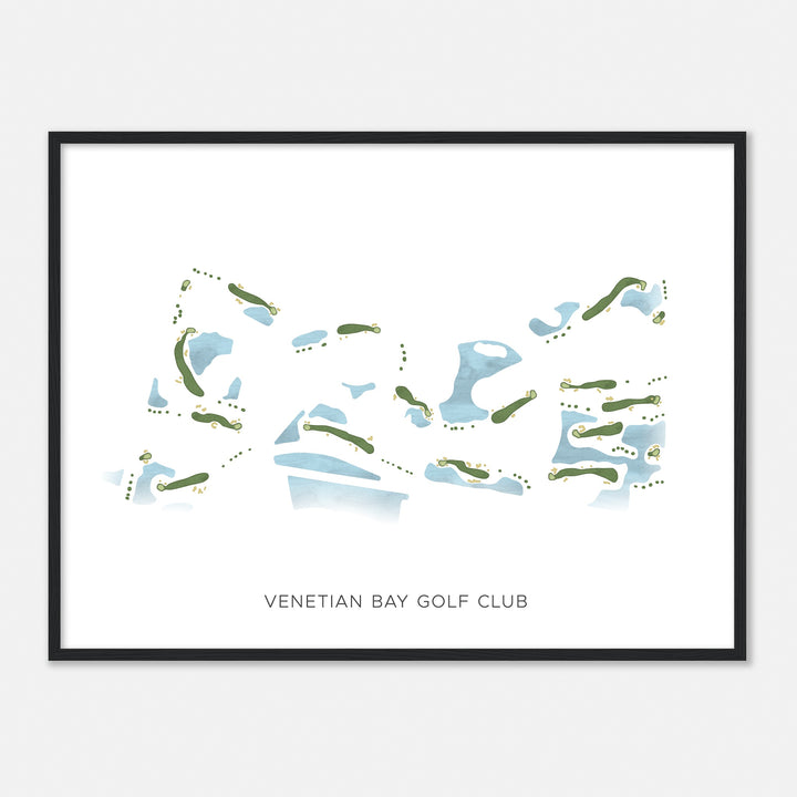 Print of Venetian Bay Golf Club Modern Map