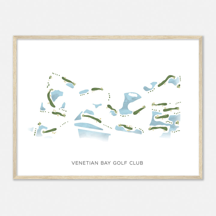 Print of Venetian Bay Golf Club Modern Map