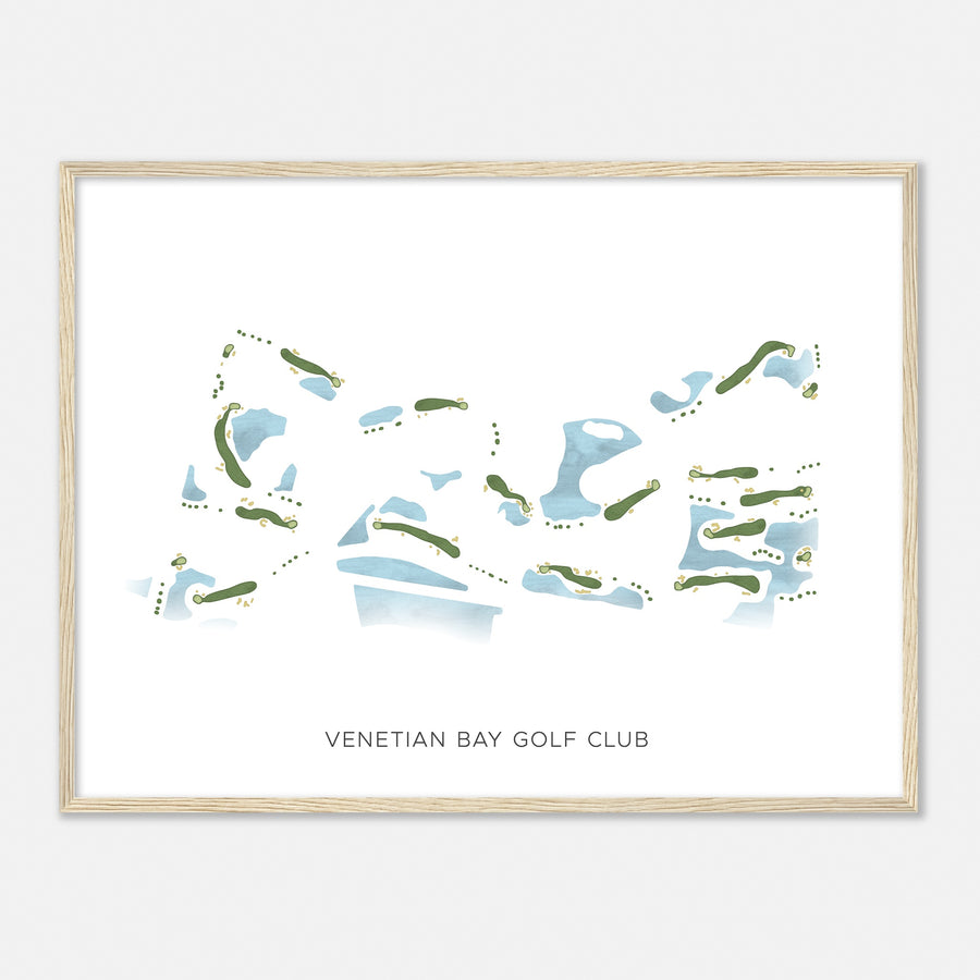 Print of Venetian Bay Golf Club Modern Map