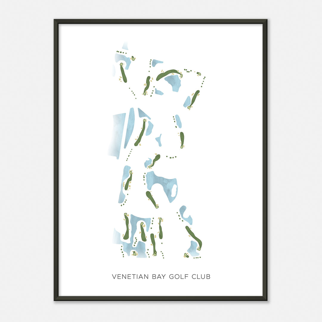 Print of Venetian Bay Golf Club Modern Map